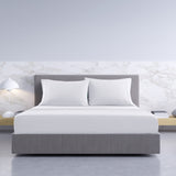 Royal Comfort 1000TC Hotel Grade Bamboo Cotton Sheets Pillowcases Set Ultrasoft - Double - White