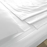 Royal Comfort 1000TC Hotel Grade Bamboo Cotton Sheets Pillowcases Set Ultrasoft - Double - White - Top-Down View