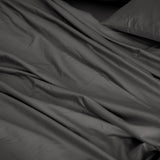 Royal Comfort 1000TC Hotel Grade Bamboo Cotton Sheets Pillowcases Set Ultrasoft - Double - Pewter - Close-Up Angle