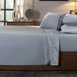 Royal Comfort 250TC Organic 100% Cotton Sheet Set 4 Piece Luxury Hotel Style - Double - Graphite - Front View