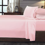 Royal Comfort 250TC Organic 100% Cotton Sheet Set 4 Piece Luxury Hotel Style - Double - Blush - Front View