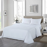 Royal Comfort 1200 Thread Count Sheet Set 4 Piece Ultra Soft Satin Weave Finish - Double - White - Front View