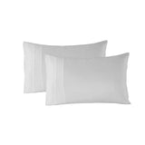 Royal Comfort 1200 Thread Count Sheet Set 4 Piece Ultra Soft Satin Weave Finish - Double - Silver - Top-Down View