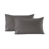 Royal Comfort 1200 Thread Count Sheet Set 4 Piece Ultra Soft Satin Weave Finish - King - Charcoal - Top-Down View