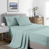Royal Comfort 2000 Thread Count Bamboo Cooling Sheet Set Ultra Soft Bedding - Queen - Frost - Front View
