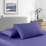 Royal Comfort 2000 Thread Count Bamboo Cooling Sheet Set Ultra Soft Bedding - Queen - Royal Blue - Side View