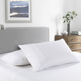 Royal Comfort 2000 Thread Count Bamboo Cooling Sheet Set Ultra Soft Bedding - King - White - Side View