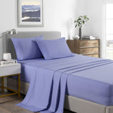 Royal Comfort 2000 Thread Count Bamboo Cooling Sheet Set Ultra Soft Bedding - King Single - Mid Blue - Front View