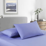 Royal Comfort 2000 Thread Count Bamboo Cooling Sheet Set Ultra Soft Bedding - King Single - Mid Blue - Side View