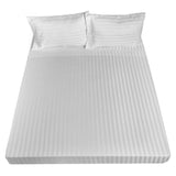 Royal Comfort 1200TC Sheet Set Damask Cotton Blend Ultra Soft Sateen Bedding - Queen - White - Front View