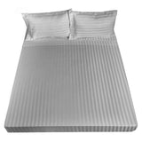 Royal Comfort 1200TC Sheet Set Damask Cotton Blend Ultra Soft Sateen Bedding - Queen - Silver - Front View
