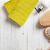 Royal Comfort Eden Egyptian Cotton 600GSM 8 Piece Luxury Bath Towels Set - Yellow - Top-Down View