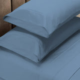 Royal Comfort 1500 Thread Count Cotton Rich Sheet Set 4 Piece Ultra Soft Bedding - Queen - Indigo - Front View