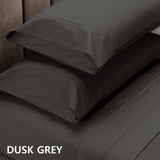 Royal Comfort 1500 Thread Count Cotton Rich Sheet Set 4 Piece Ultra Soft Bedding - King - Dusk Grey - 45-Degree Angle