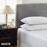 Royal Comfort 1500 Thread Count Cotton Rich Sheet Set 3 Piece Ultra Soft Bedding - Double - White - 45-Degree Angle