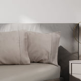 Royal Comfort 1500 Thread Count Cotton Rich Sheet Set 3 Piece Ultra Soft Bedding - Double - Stone - Front View