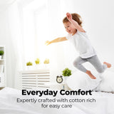Royal Comfort 1500 Thread Count Cotton Rich Sheet Set 3 Piece Ultra Soft Bedding - Double - Stone - Close-Up Angle