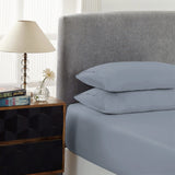 Royal Comfort 1500 Thread Count Cotton Rich Sheet Set 3 Piece Ultra Soft Bedding - Double - Indigo - Front View