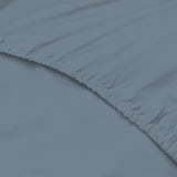 Royal Comfort 1500 Thread Count Cotton Rich Sheet Set 3 Piece Ultra Soft Bedding - Double - Indigo - Top-Down View