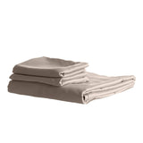 Royal Comfort 1500 Thread Count Cotton Rich Sheet Set 3 Piece Ultra Soft Bedding - Queen - Stone - Side View