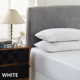 Royal Comfort 1500 Thread Count Cotton Rich Sheet Set 3 Piece Ultra Soft Bedding - King - White - 45-Degree Angle