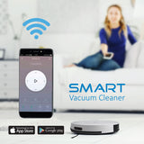 MyGenie Smart Robotic Vacuum Cleaner App Controlled Carpet Floors Auto Robot - Front View
