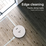 MyGenie Smart Robotic Vacuum Cleaner App Controlled Carpet Floors Auto Robot - Close-Up Angle