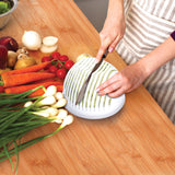 Instant Salad Maker Tool Easy Convenient Quick Healthy Vegetable Slicer White - Rear View