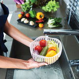 Instant Salad Maker Tool Easy Convenient Quick Healthy Vegetable Slicer White - Close-Up Angle