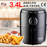 Kitchen Couture Air Fryer Healthy Food No Oil Cooking Recipe 3.4L Capacity Black - Front View