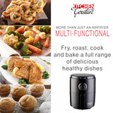 Kitchen Couture Air Fryer Healthy Food No Oil Cooking Recipe 3.4L Capacity Black - Side View