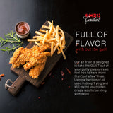 Kitchen Couture Air Fryer Healthy Food No Oil Cooking Recipe 3.4L Capacity Black - 45-Degree Angle