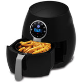Kitchen Couture Black 5L Digital Air Fryer Low Fat Fast Cooking LCD Touch Screen - 45-Degree Angle