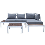 Milano 3pc Outdoor Furniture Lounge Sofa Set Poolside Deck Patio Setting Garden - 45-Degree Angle