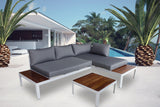 Milano 3pc Outdoor Furniture Lounge Sofa Set Poolside Deck Patio Setting Garden - Rear View