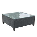 Milano 5 Piece Wicker Rattan Sofa Set Black Grey Outdoor Lounge Patio Furniture - Extra Image