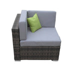 Milano 9 Piece Wicker Rattan Sofa Set Oatmeal Grey Outdoor Lounge Furniture - Extra Image