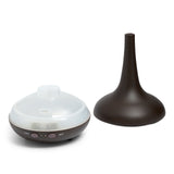 Essential Oil Diffuser Ultrasonic Humidifier Aromatherapy LED Light 200ML 3 Oils - Dark Wood Grain - Side View