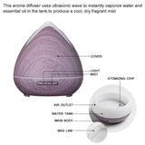 Essential Oils Ultrasonic Aromatherapy Diffuser Air Humidifier Purify 400ML - Violet - Side View