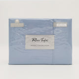 Renee Taylor 1500 Thread Count Pure Soft Cotton Blend Flat & Fitted Sheet Set Indigo King