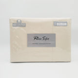 Renee Taylor 1500 Thread Count Pure Soft Cotton Blend Flat & Fitted Sheet Set Ivory King - Side View