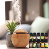 Milano Ultrasonic USB Diffuser with 10 Aroma Oils Humidifier LED Light 130ml - Light Wood - Side View
