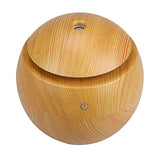 Milano Ultrasonic USB Diffuser with 10 Aroma Oils Humidifier LED Light 130ml - Light Wood - Front View