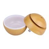 Milano Ultrasonic USB Diffuser with 10 Aroma Oils Humidifier LED Light 130ml - Light Wood - 45-Degree Angle