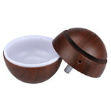 Milano Ultrasonic USB Diffuser with 10 Aroma Oils Humidifier LED Light 130ml - Dark Wood - Close-Up Angle