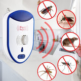 Ultrasonic Plug In 24/7 Protection Pest Repeller Bug Fly Mosquito Control Device - Front View