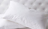 Duck Feather & Down Quilt 500GSM + Duck Feather and Down Pillows 2 Pack Combo - Queen - White - Top-Down View