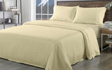 Royal Comfort Bamboo Blend Sheet Set 1000TC and Bamboo Pillows 2 Pack Ultra Soft - Queen - Ivory - Side View