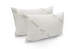 Royal Comfort Bamboo Blend Sheet Set 1000TC and Bamboo Pillows 2 Pack Ultra Soft - Queen - Ivory - Top-Down View