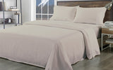 Royal Comfort Bamboo Blend Sheet Set 1000TC and Bamboo Pillows 2 Pack Ultra Soft - Queen - Warm Grey - Side View
